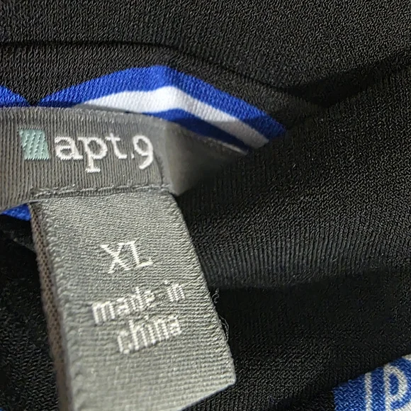 Apt. 9 Blue and Black Patterned Maxi Dress - Picture 6 of 9